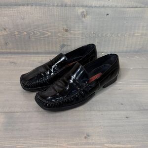 Vintage Cole Haan Studio Black Patent Leather Loafers Women's 8 B